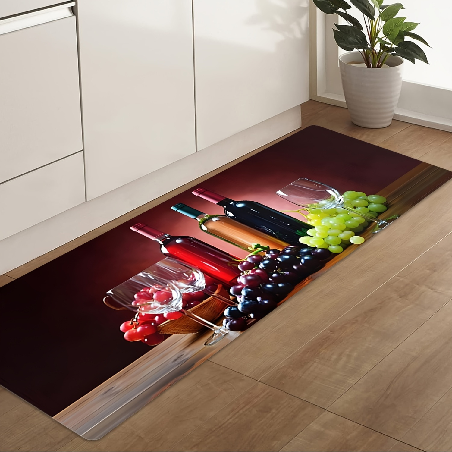 Commercial Printing Supplies Usa - Длинный коврик с принтом виноградной лозы,