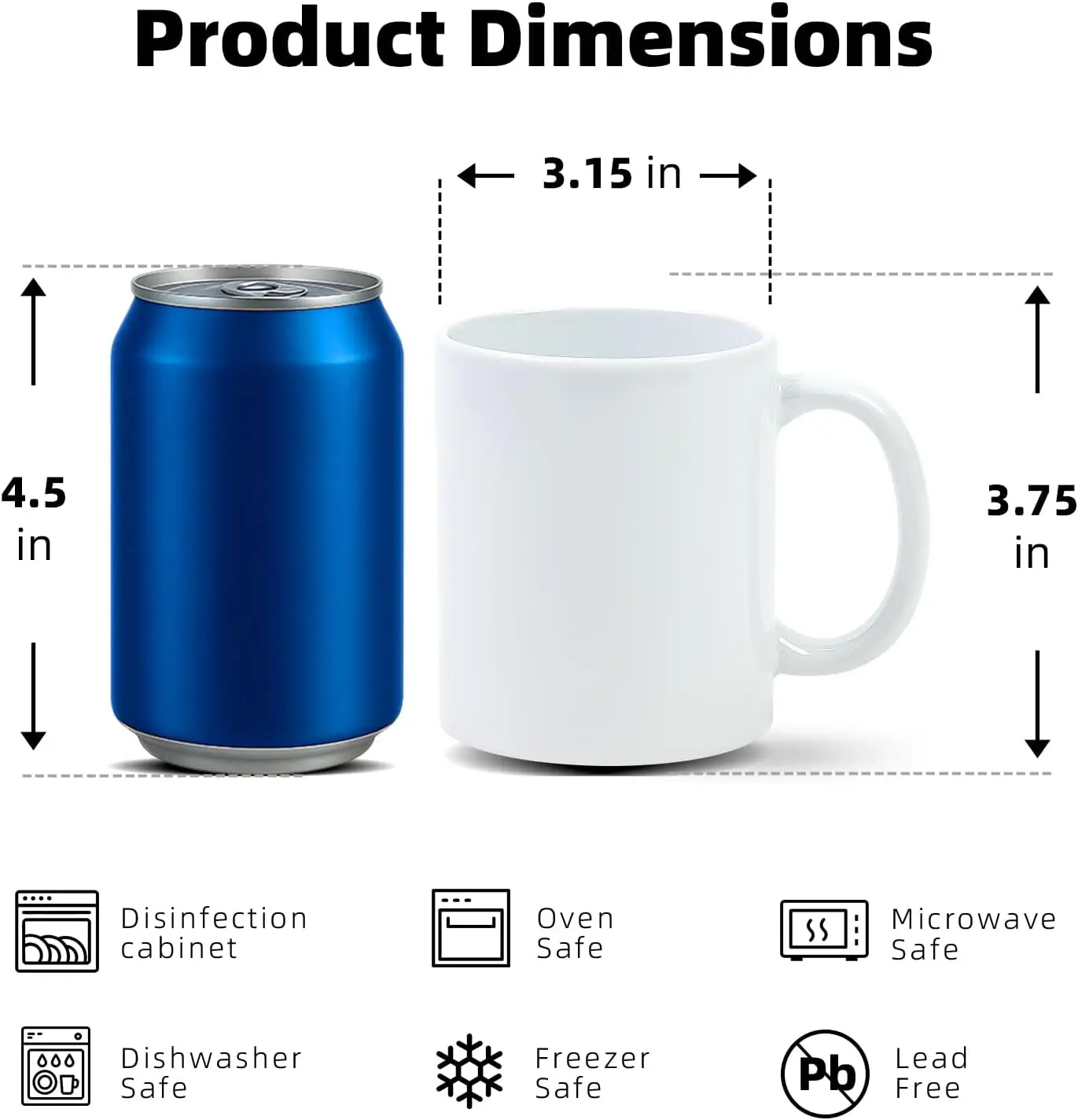 Кружки для сублимации 11 унций – обзор и цена Sublimation Mug Blank